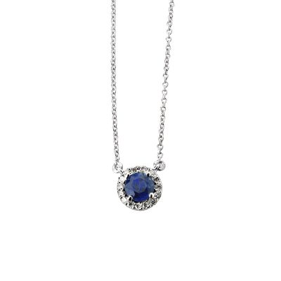 Sapphire and diamond pendant