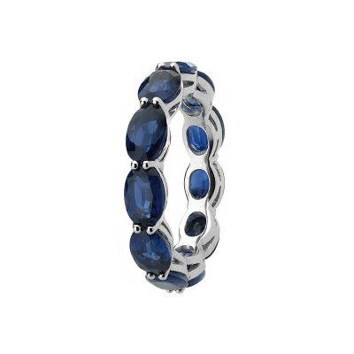Oval sapphires band ring