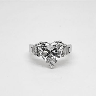 Heart cut diamond ring